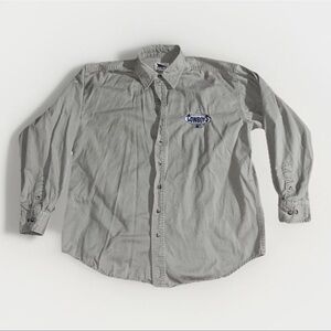 VTG NFL Dallas Cowboys Long sleeve Button Down Men’s Large Beige Football Y2K